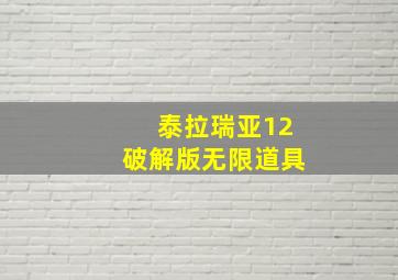 泰拉瑞亚12破解版无限道具