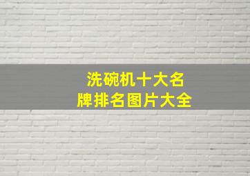 洗碗机十大名牌排名图片大全