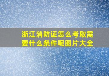 浙江消防证怎么考取需要什么条件呢图片大全