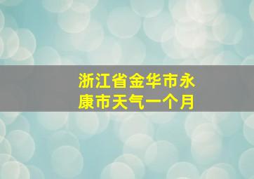 浙江省金华市永康市天气一个月