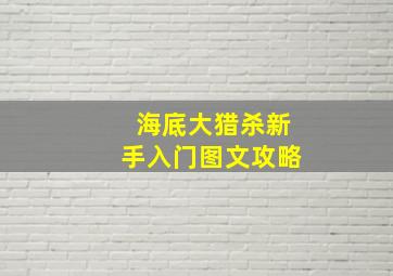 海底大猎杀新手入门图文攻略