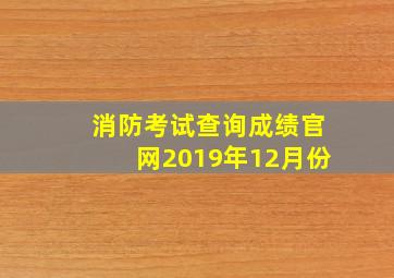 消防考试查询成绩官网2019年12月份