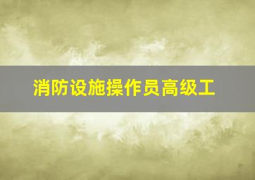 消防设施操作员高级工