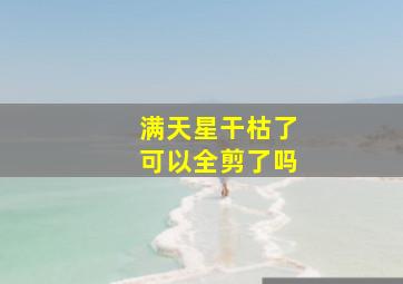 满天星干枯了可以全剪了吗