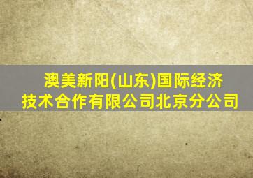 澳美新阳(山东)国际经济技术合作有限公司北京分公司