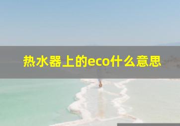 热水器上的eco什么意思