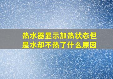 热水器显示加热状态但是水却不热了什么原因