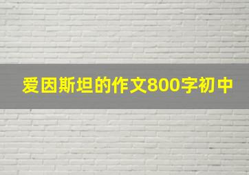 爱因斯坦的作文800字初中