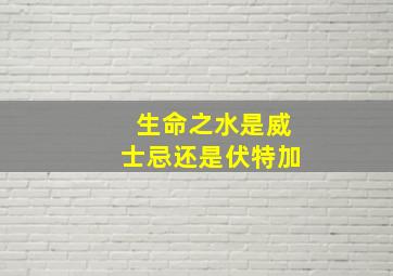 生命之水是威士忌还是伏特加