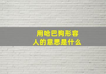 用哈巴狗形容人的意思是什么