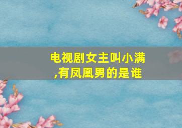 电视剧女主叫小满,有凤凰男的是谁