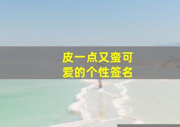 皮一点又蛮可爱的个性签名