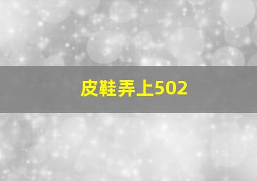 皮鞋弄上502