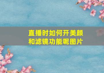 直播时如何开美颜和滤镜功能呢图片