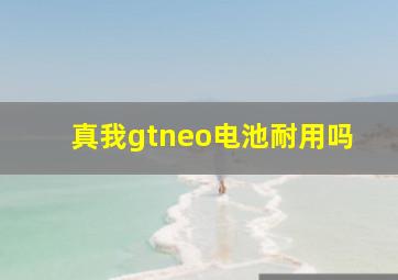 真我gtneo电池耐用吗