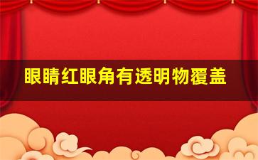 眼睛红眼角有透明物覆盖