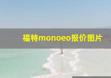 福特monoeo报价图片