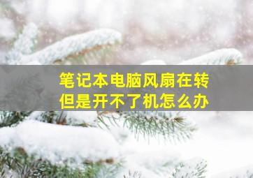 笔记本电脑风扇在转但是开不了机怎么办