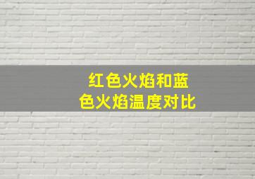 红色火焰和蓝色火焰温度对比