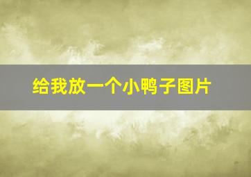 给我放一个小鸭子图片