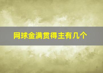 网球金满贯得主有几个