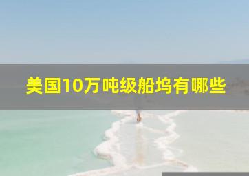 美国10万吨级船坞有哪些