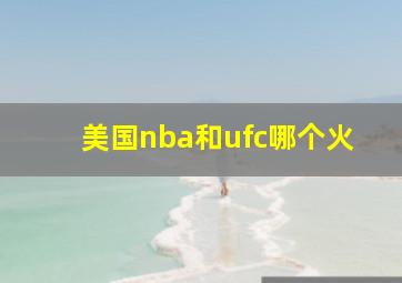 美国nba和ufc哪个火