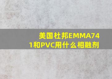 美国杜邦EMMA741和PVC用什么相融剂