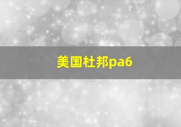 美国杜邦pa6