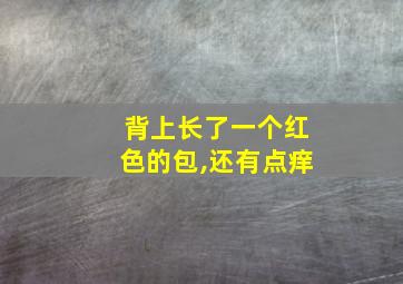 背上长了一个红色的包,还有点痒