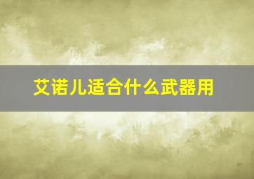 艾诺儿适合什么武器用