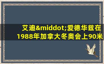 艾迪·爱德华兹在1988年加拿大冬奥会上90米成功没