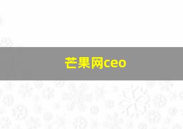 芒果网ceo