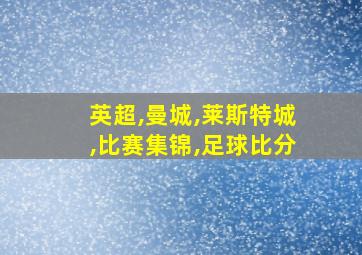 英超,曼城,莱斯特城,比赛集锦,足球比分