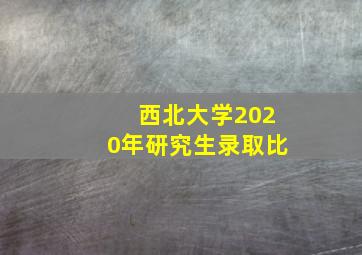 西北大学2020年研究生录取比