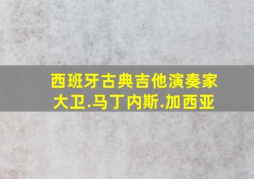 西班牙古典吉他演奏家大卫.马丁内斯.加西亚