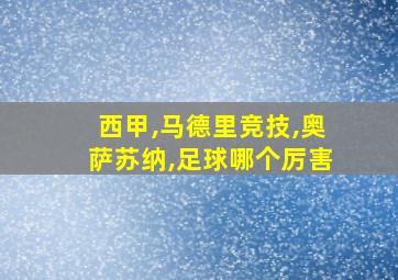 西甲,马德里竞技,奥萨苏纳,足球哪个厉害