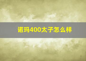 诺玛400太子怎么样