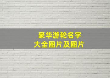 豪华游轮名字大全图片及图片