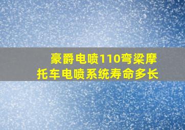 豪爵电喷110弯梁摩托车电喷系统寿命多长