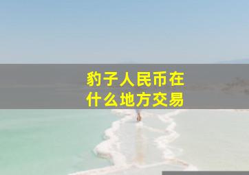 豹子人民币在什么地方交易