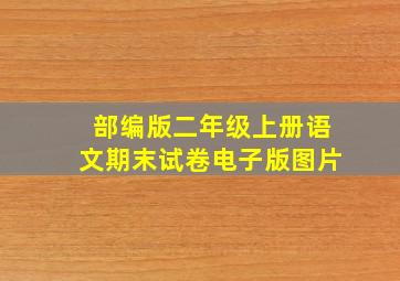 部编版二年级上册语文期末试卷电子版图片