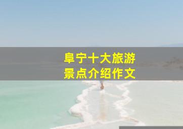 阜宁十大旅游景点介绍作文