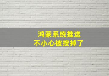 鸿蒙系统推送不小心被按掉了